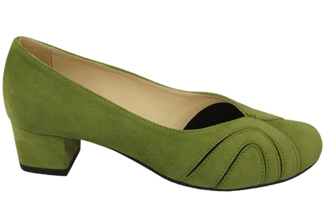 Dámská obuv Přírodní semišová kůže Pistachio 786 Z ElitaBut