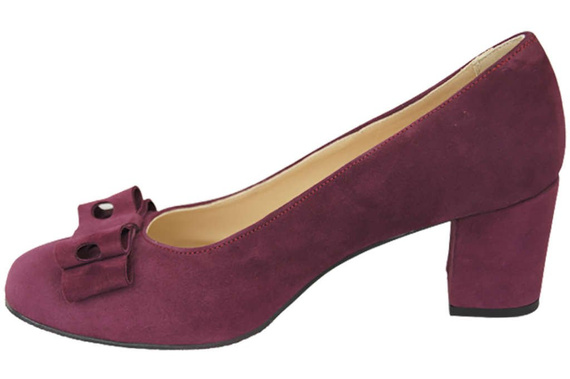 Dámská obuv Dámské lodičky Maroon semišová kůže 163 ElitaBut