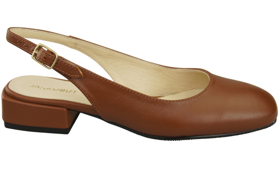 Dámské sandály na plochém podpatku z přírodní kůže 206 ElitaBut