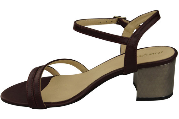 Dámská obuv Maroon Natural Leather 197 Smyslně odhalující sandály na nohy ElitaBut