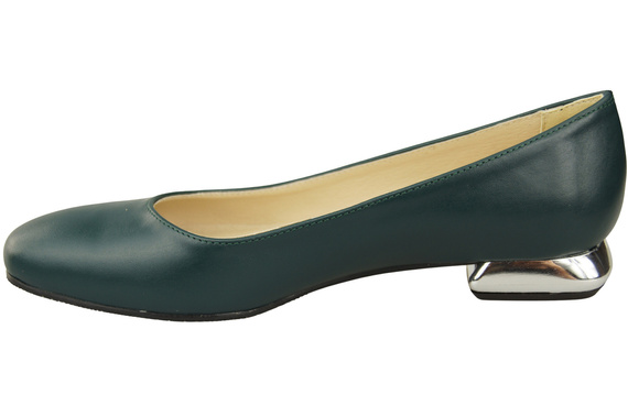 Ploché dámské boty Malachite lodičky Ozdobný podpatek Přírodní kůže 209 ElitaBut