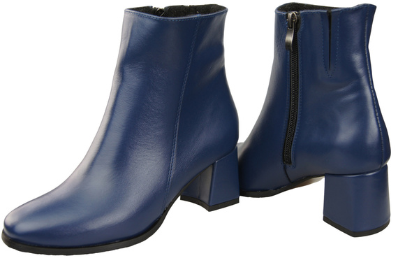Dámské boty Navy blue for winter natural leather 214 Z ElitaBut
