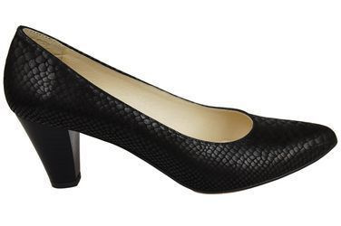 Dámská obuv Dámské kožené lodičky s motivem šupin Černá 927 ElitaBut