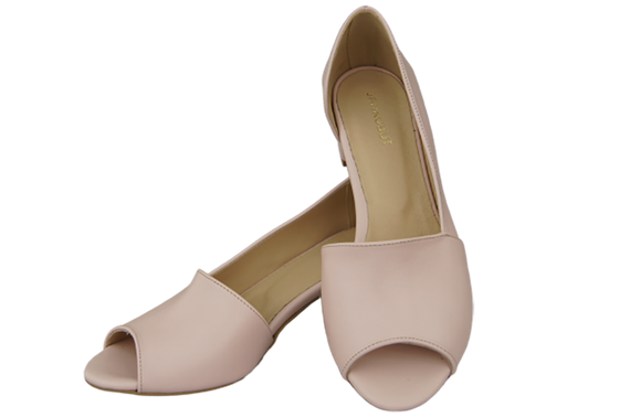 Dámské sandály Powder Pink Natural Leather 147 ElitaBut