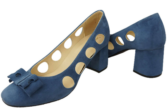 Dámská obuv Dámské lodičky Modrá semišová kůže 182 ElitaBut