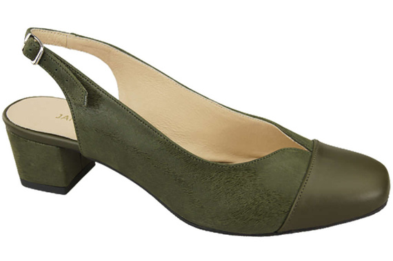 Dámské sandály z přírodní kůže 165 Olive ElitaBut