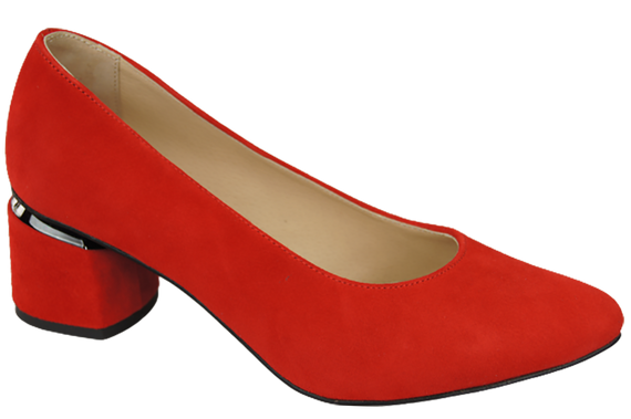 Dámská obuv Červená semišová kůže 143 Z ElitaBut