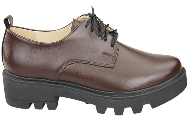 Obuv Dámské šněrovací boty Chocolate Leather Natural 180 ElitaBut