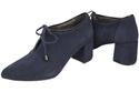 Dámská obuv Navy blue boty Natural leather velour 183 ElitaBut