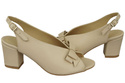 Dámské sandály Beige Faced Leather 148 L ElitaBut