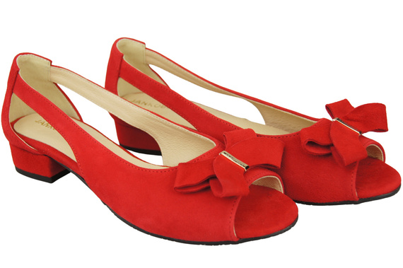 Obuv Dámské sandály Červená přírodní semišová kůže 994 Z Kombinace stylu a pohodlí ElitaBut