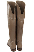 Dámské boty Cappuccino Dark Musketeers High over the knee natural leather 638 ElitaBut