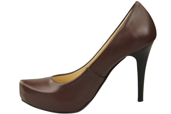 Dámská obuv Chocolate Stiletto pumps přírodní kůže 205 ElitaBut