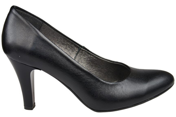 Dámská obuv Přírodní kožené lodičky Black 764 ElitaBut