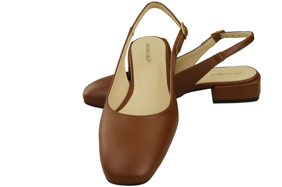 Dámské sandály na plochém podpatku z přírodní kůže 206 ElitaBut