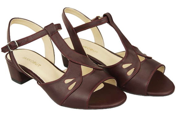 Dámská obuv Sandály Maroon Natural Leather 169 ElitaBut