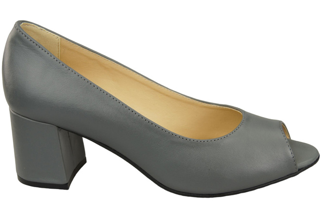 Dámská obuv PEEP TOE Ash pumps Přírodní kůže s potaženým podpatkem 192 ElitaBut