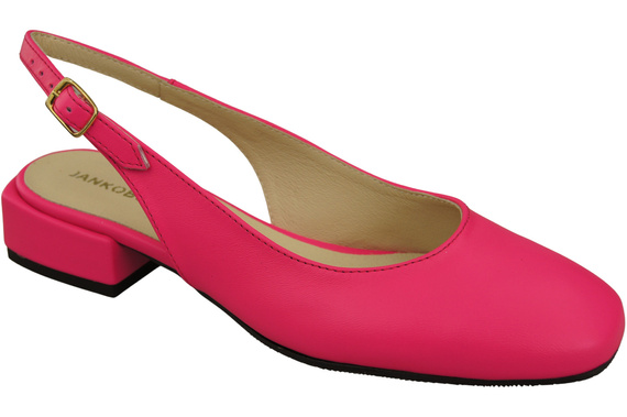 Dámská obuv Sandály Neon Pink Flat Heel Natural Leather 206 ElitaBut