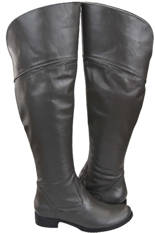 Dámská obuv Dámské kozačky Graphite Musketeers High over the knee natural leather 638 ElitaBut