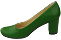 Obuv Classic Dámské zelené kožené lodičky Almond Nose 201 ElitaBut