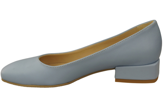 Pohodlná dámská obuv Pumpkins Bright Blue Flat Natural Leather 204 ElitaBut