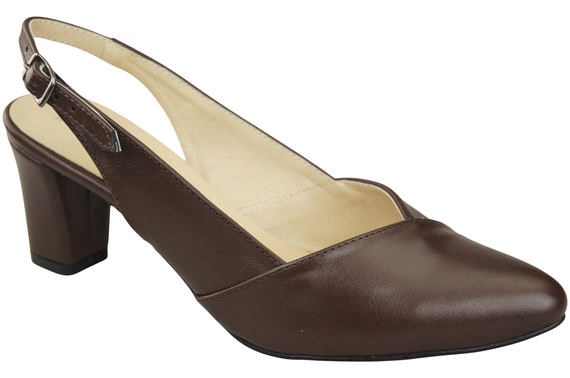 Dámská obuv Chocolate Stiletto Sandály Natural Leather 217 ElitaBut
