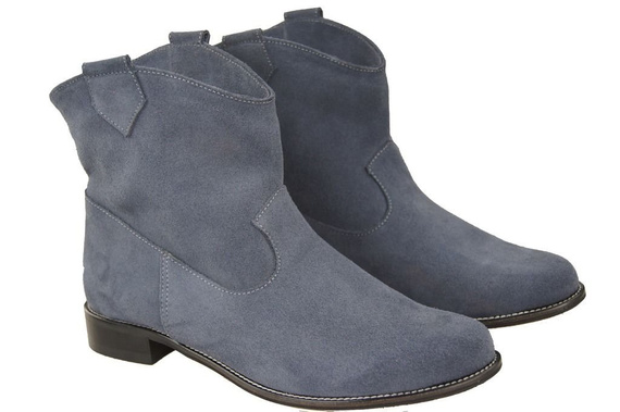 Dámské kozačky Graphite jaro/podzim přírodní kůže velur 132 L ElitaBut