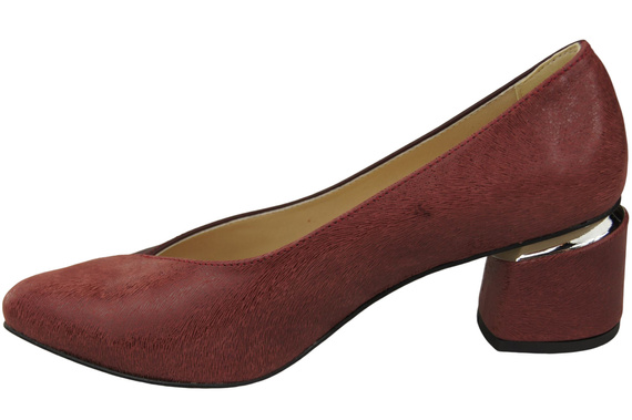 Výjimečné dámské boty Maroon Natural Leather Feel the Luxury on Your Feet 191 ElitaBut