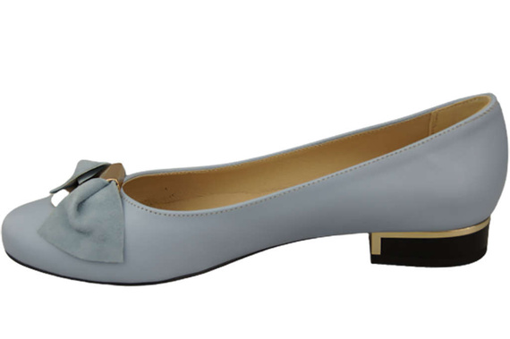 Dámské baleríny z přírodní kůže Bright Blue 894 ElitaBut