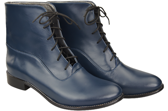 Dámské kozačky námořnická modrá Jaro/podzim přírodní kůže 155 L ElitaBut