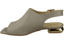 Pohodlné dámské sandály Bright Ash Flat Gold Heel Natural Leather 207 ElitaBut