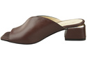 Dámské žabky na podpatku Chocolate Natural Leather 210 ElitaBut