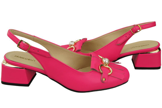 Dámská obuv Sandály Neon Pink zdobené třásněmi Přírodní kůže 208 ElitaBut