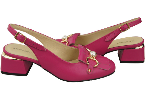 Dámská obuv Fialové sandály zdobené třásněmi Přírodní kůže 208 ElitaBut