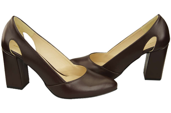 Dámská obuv Čokoládové lodičky Přírodní kůže 184 ElitaBut