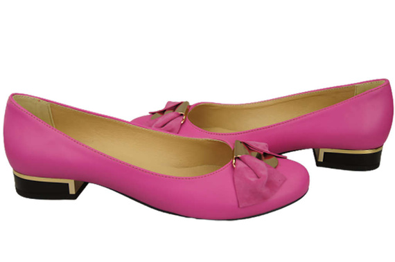 Dámské baletní boty Natural Leather Fuchsia 894 ElitaBut