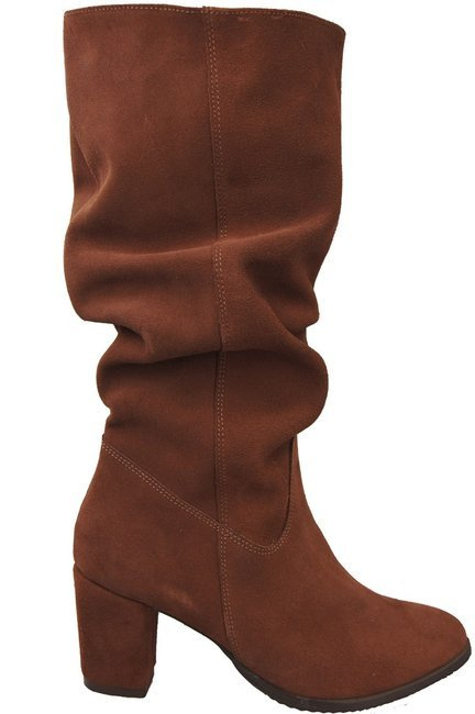 Dámské boty Chestnut přírodní kůže Velour 141 ElitaBut