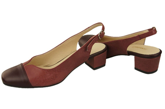 Dámská obuv Sandály z přírodní kůže 165 Maroon ElitaBut