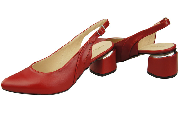 Dámská obuv Červené sandály Přírodní kůže 196 ElitaBut