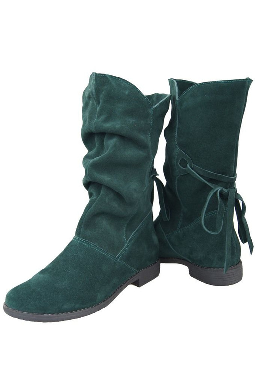 Obuv Dámské kozačky Malachite Jaro / Podzim přírodní kůže velur 999 L ElitaBut