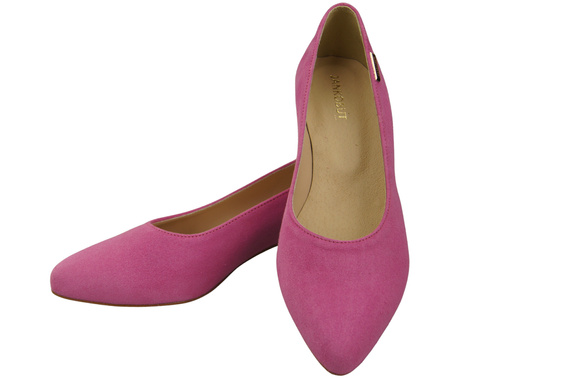 Pohodlné dámské boty Fuchsia Natural Suede Leather 220 od ElitaBut
