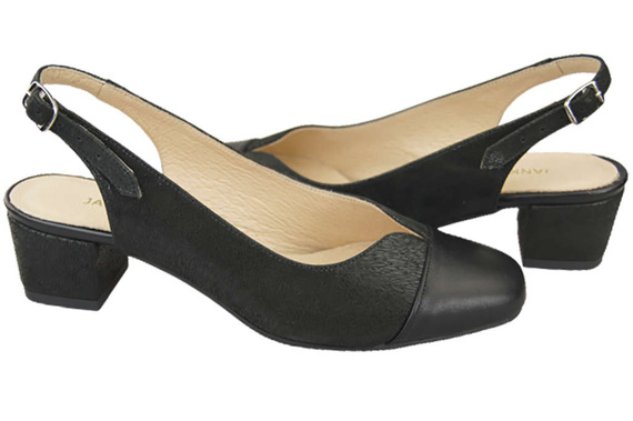 Dámské sandály z přírodní kůže 165 Black ElitaBut