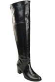 Dámské boty Black Shiny Musketeers High over the knee natural leather 190 ElitaBut