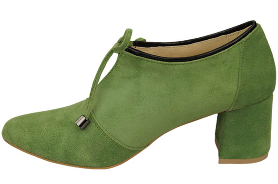 Dámská obuv Pistachio Half Boots Natural Velour Leather 183 ElitaBut