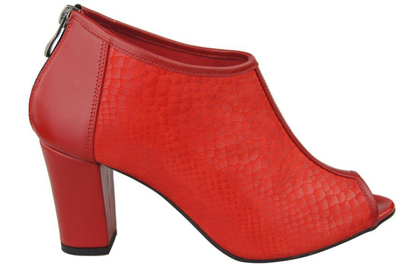 Dámská obuv Dámské lodičky s vysokou špičkou z přírodní kůže Red Scale 957 ElitaBut