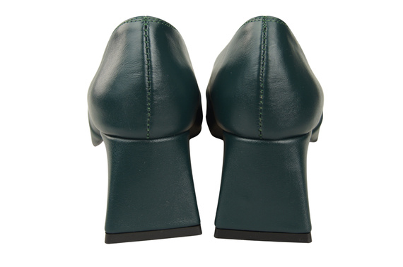 Dámské Lodičky Malachit Pravá Kůže Špičatá Špička Podpatek ElitaBut 221