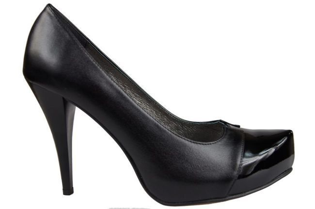 Dámská obuv Přírodní kožené lodičky Černá 897 ElitaBut