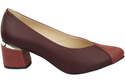 Výjimečné dámské boty Maroon Natural Leather Feel the Luxury on Your Feet 191 ElitaBut