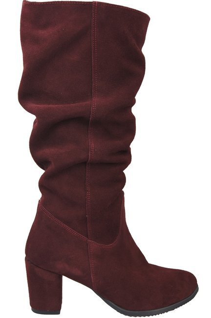 Dámské boty Maroon přírodní kůže Velour 141 ElitaBut