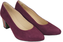 Dámská obuv Maroon Natural Suede Leather Decorative Heel 158 With ElitaBut